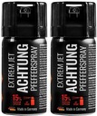 2 X ACHTUNG EXTREM JET PAPRIKA SPREJ 15% OC 40ml