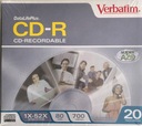 20 VERBATIM CD-R DataLifePlus Super AZO SLIM