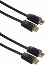 Kábel Hama Techline 4K HDMI 1.4 1,5 m čierny x2