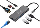 HUB ADAPTÉR USB-C 9IN1 HDMI 4K USB 3.0 SD Ethernet