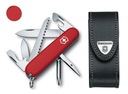 Victorinox 1.4613, vreckový nôž Hiker + kožené puzdro 4.0520.3, 91 mm