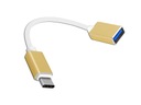 OTG kábel: USB Type-C zástrčka - USB zásuvka, 20 cm