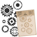 Šablóna DIY SCRAPBOOKING /A4/ Gears and Sprockets