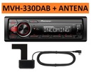 RÁDIO PIONEER MVH-330DAB USB BT DAB FLAC + DAB anténna sada AKCIA