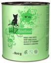 Catz Finefood N.23 Hovädzia a kačacia konzerva 800g