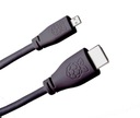 Čierny HDMI-microHDMI kábel 2 m pre Raspberry Pi