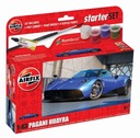 Stavebnica modelu Pagani Huayra Starter Set Paints štetec Airfix