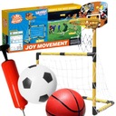 SET 2V1 BASKETBAL FUTBALOVÁ BRANKA + LOPTY + PUMPA