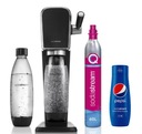 Čierny vodný karbonizátor SodaStream Art + ZADARMO Pepsi SIRUP 440 ml