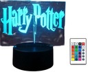 3D LED LAMPA HARRY POTTER NÁPIS FARBA + USB DIAĽKOVÉ OVLÁDANIE