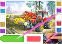 Diamantové vyšívanie OBRAZ veľký 35x25 TRAKTOR TRAKTOR