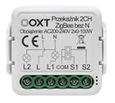 OXT mini reléový modul 2 okruhy bez N ZigBee TUYA