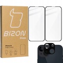 2x Sklo s výrezom + šošovka Bizon pre iPhone 15