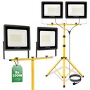 Halogénový LED reflektor 2x 100W lampa + statív + napájací kábel