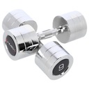 2 x 9 KG HMS CHROME DUMBLERS