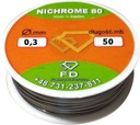 Nikrothal 80 Cr20 Ni80 odporový drôt 0,3mm 50m