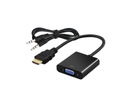 SAVIO CL-23/B HDMI (M) - VGA (F) adaptér so zvukom