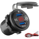 NABÍJAČKA NAPÁJANIE 2x USB QC3.0 3A 24V VOLTMETER