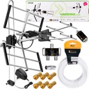 DVB-T2 ANTÉNA PRE POZEMNÉ TV COMBO 4K 2TV SET + ZOSILŇOVAČ + 15m KÁBEL