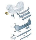 ZADNÝ NÁRAZNÍK SLIDE VW GOLF VII OE