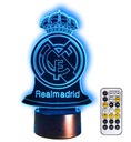 REAL MADRID 3D LED NOČNÁ LAMPA DARČEK + DIAĽKOVÉ