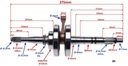 KPL. Kľukový hriadeľ + KĽÚČ Quad Roketa 250/300cc OEM!