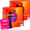 Kondómy DUREX PLEASURE MIX 2 rôzne druhy, prúžky, 80 ks.