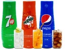 3x SODASTREAM KONCENTRÁT SIRUP 7UP MIRINDA PEPSI 9L DRINK s 440ml