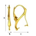BAZ-29 BIGLES pre Swarovski Silver 925 Gold-Plated