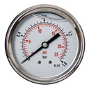 GLYCERÍNOVÝ MANOMETER 63MM ZADNÉ 1/4 1,6 BAROVÉ HODINY