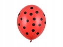 Pastelové narodeninové balóny Ladybug Red Pin Up 30cm 50ks Silné