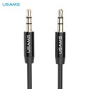 USAMS Audio jack adaptér 3,5 m - 3,5 m 1 m čierna/čierna YP101 (YP-01)