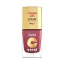 DELIA COSMETICS CORAL HYBRID GEL NAIL ENAMEL Č. 18 MARSALA 11ML