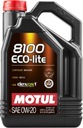 MOTUL 8100 ECO-LITE 0W20 API SN RC ILSAC GF-5 5L