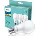 PHILIPS SET 3x E27 LED žiarovka 13W = 100W 2700K TEPLÁ BIELA ​​1521lm A67