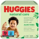 HUGGIES Natural Care vlhčené obrúsky 4x56 ks