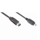 Firewire bandridge prémiový kábel 2m 6pin-4pin