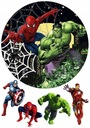 Tortová oblátka AVENGERS HULK CIRCLE CHARACTERS Potlač cukru A4