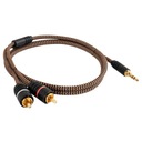 AUX KÁBEL 3,5 mm STEREO MINI JACK - 2 x RCA CINCH PROSON ARCTIC SERIES 1m