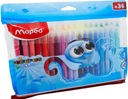 Puzdro na zips Maped Colorpeps OCEAN s 36 farbami