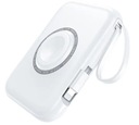 Rýchlonabíjacia powerbanka 5000mAh D1 pre hodinky Apple Lighting, biela