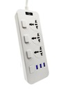 UNIVERSAL Power Strip s USB 1,6m UK EU CH