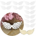 Angel Wings Wooden Wings DIY DETORÁCIA BIELA ​​7X3,5 cm 10ks +zadarmo