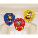 Závesná dekorácia Paw Patrol 17 cm / 3 ks.