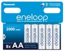 8X PANASONIC ENELOOP R6 AA BATÉRIE 8BL JAPON