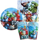 AVENGERS hrnčeky taniere obrúsky Hulk Iron Man Captain America set 40 ks