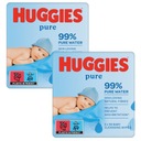 HUGGIES detské vlhčené obrúsky Pure 2x 168 ks