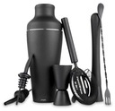 BARMANSKÝ SET NA NÁPOJE KOKTEJLY BLACK SHAKER 700ml 9 ks. PRE BARMANA