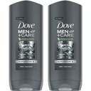 Dove Men sprchový gél s uhlím 2x400ml