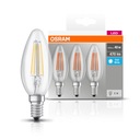 Set LED žiarovka B40 E14 4W 40W OSRAM 4000K 3PAK